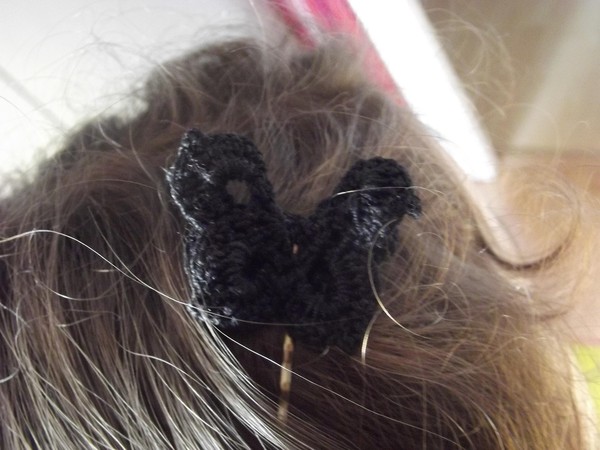 papillon dans les cheveux